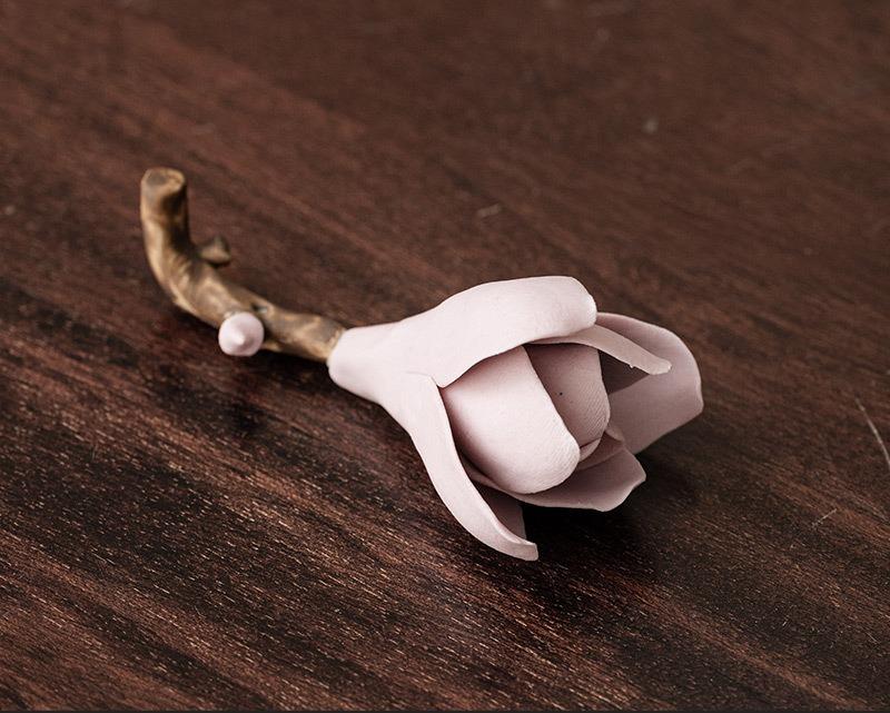 

Gardenia fragrance plug ceramic line fragrance seat pen holder Dehua white porcelain tea set tea ceremony accessories