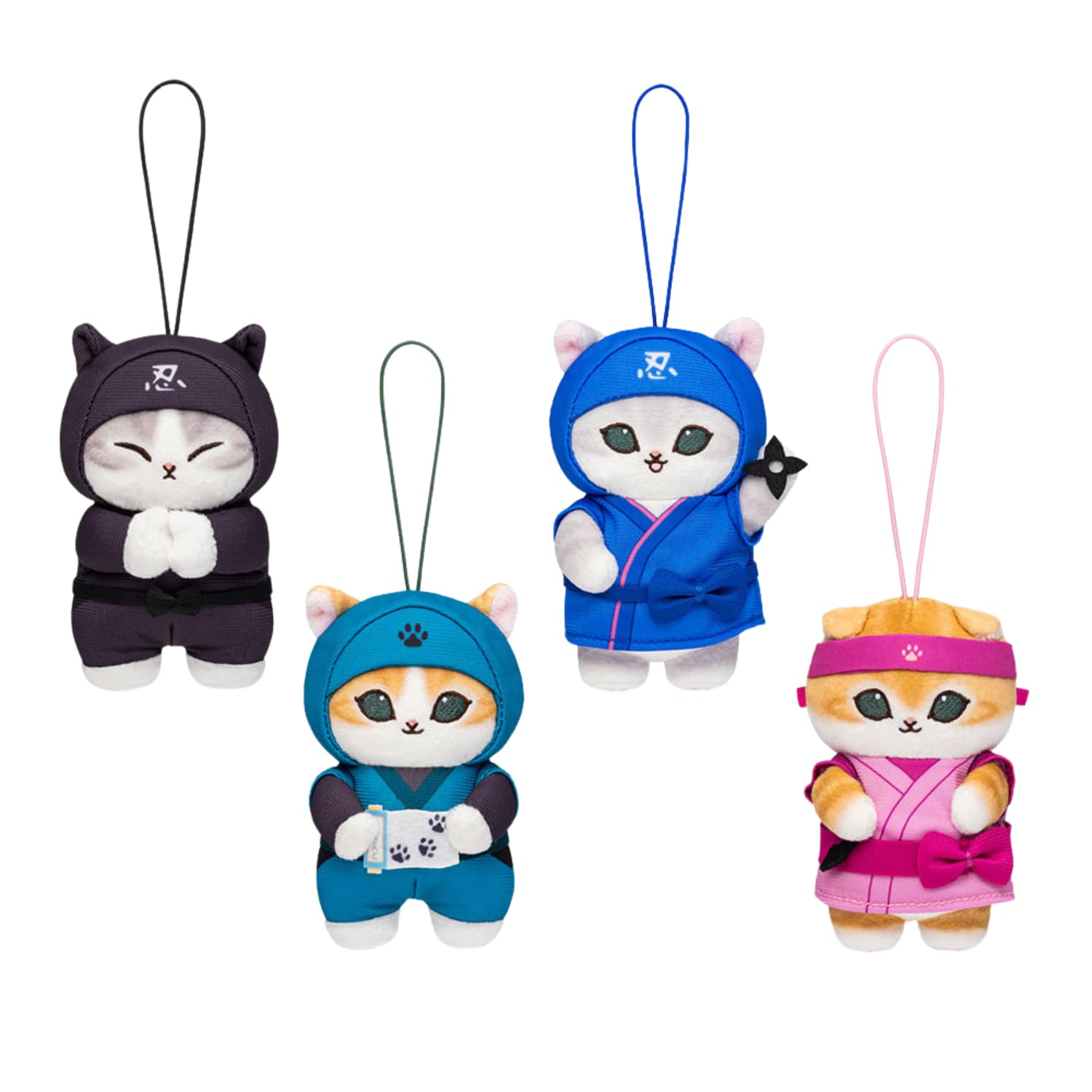 

mofusand Ninja Nyan Mascot Set of 10cm 4, Mofusand, Juun, Approx.