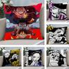 One Piece Charlotte Katakuri Anime Plush Pillow Cover Soft Short Plush Cushion Cover For Sofa Bedroom Home Decor Gift Decoration
