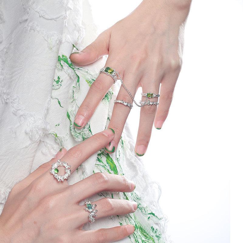 Highend 925 Silver Minimalist Ring With Unique Geometric Patterns For Modern Women