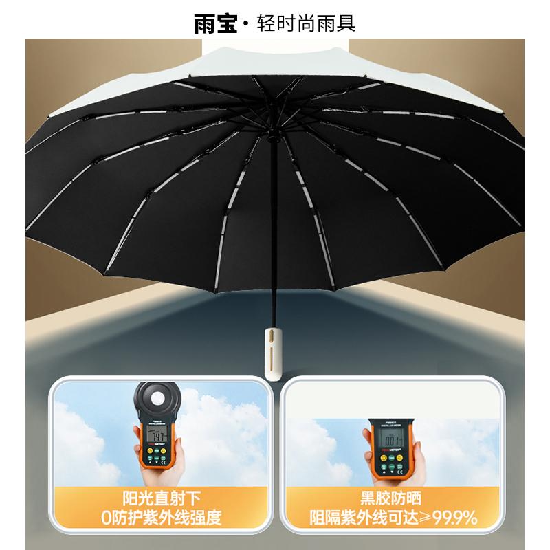 Automatic umbrella for women's weather and rain, enlarged reinforcement and thickening, rainstorm protection, sunscreen protection