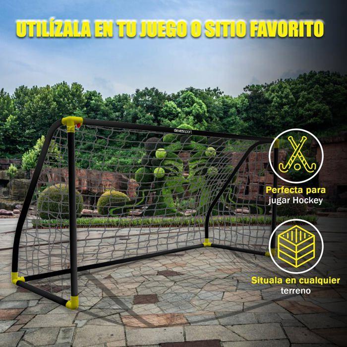 PVC Football Goal - DE VES SPORT - 180x91x120 Cm - Black - Set of 1 or 2 - Versatile - Easy Assembly