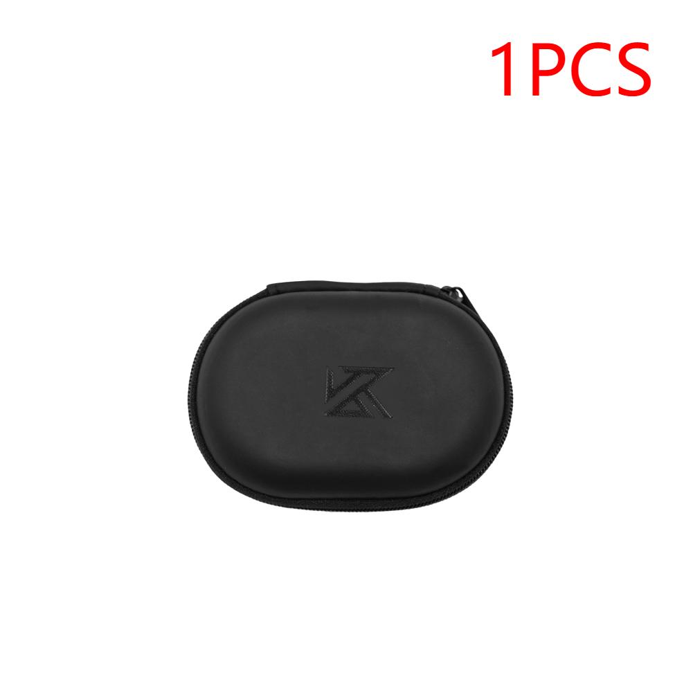 

KZ Earphones Oval Storage Bag Wired Headphones PU Zipper Storage Box Portable Hold Storage Case Container for KZ BA10 AS10 ES4