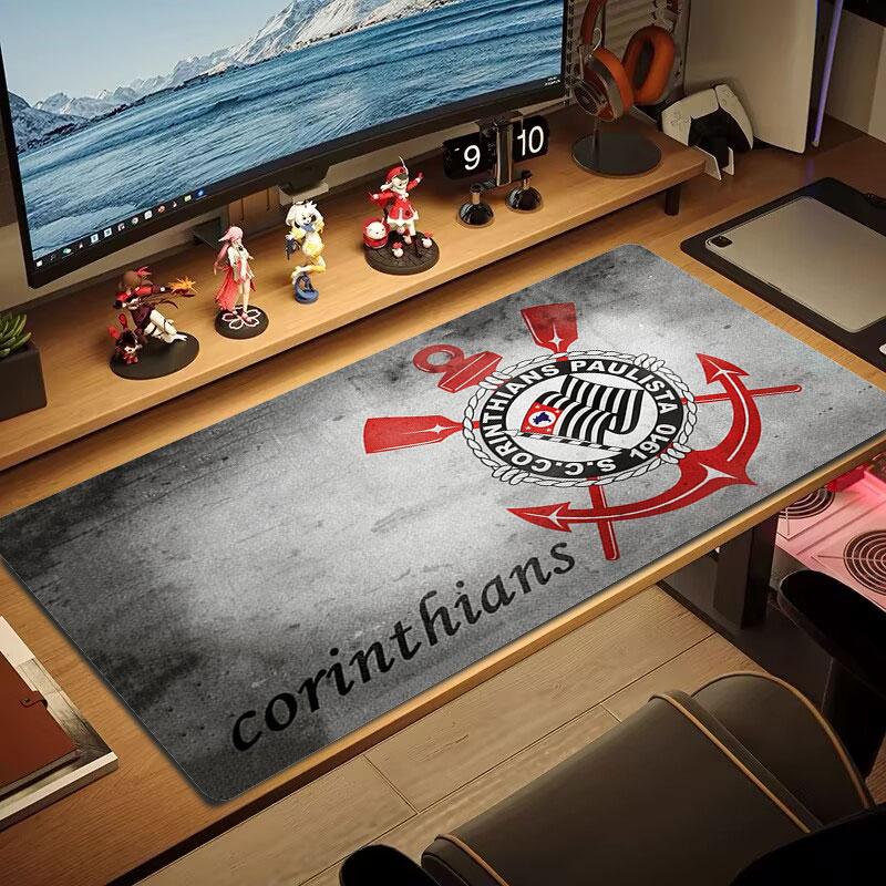 Sport Club Corinthians Paulista Mouse Pad, Large Gaming Desk Mat, Non-slip XXL Mousepad for Laptop & Tablet, Mini PC Playmat with Stitched Edges