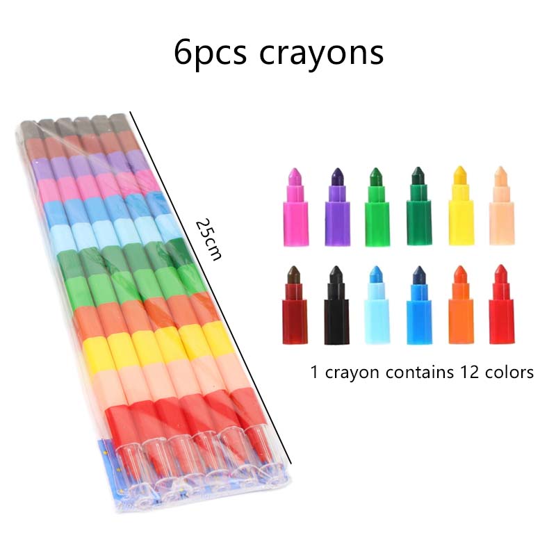 Colored Crayon Children Day Christmas Festival Gathering Gifts DIY Creative Painting Tools Multiple Colors Party Favors TMZ