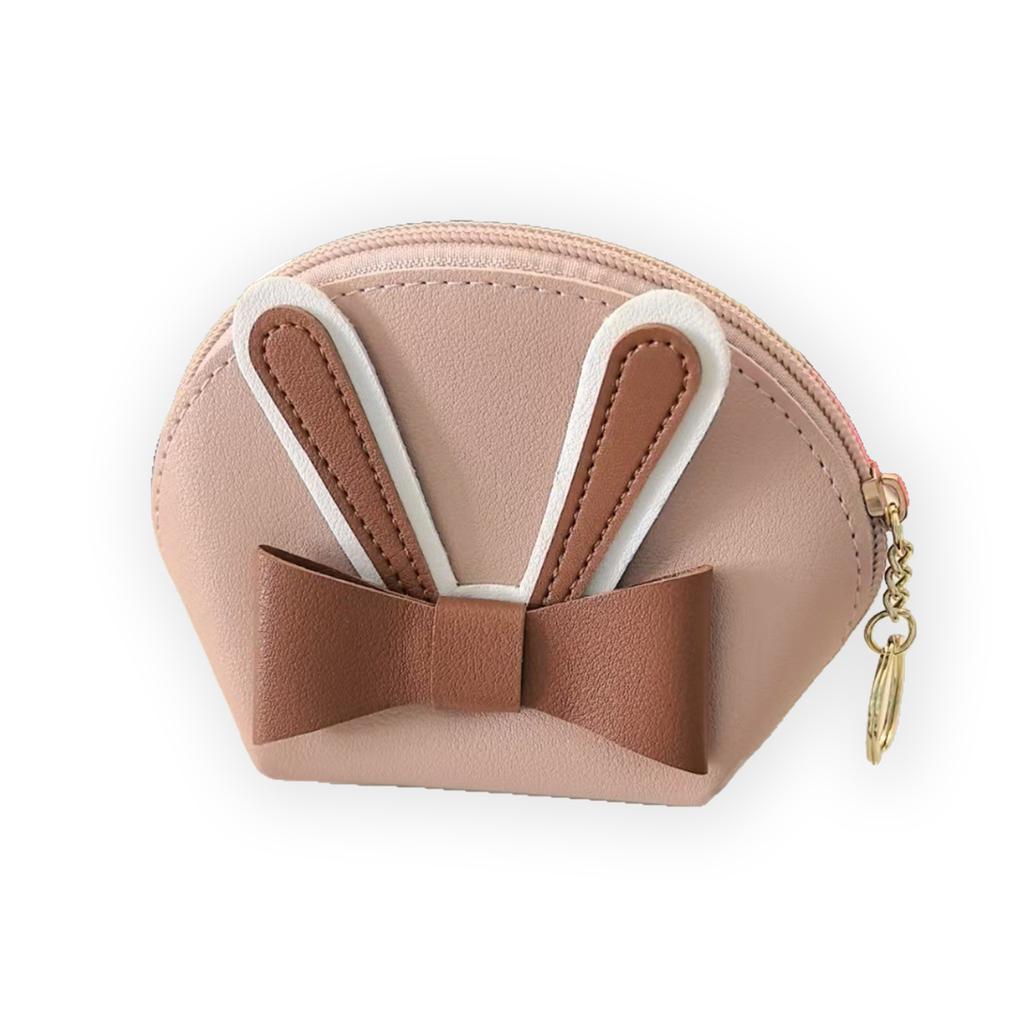 Rabbit Ear Bag High Quality Cute Mini Wallet Girl'S Keychain Pouch Girly Pu Leather Bag For Storage Travel Keychain