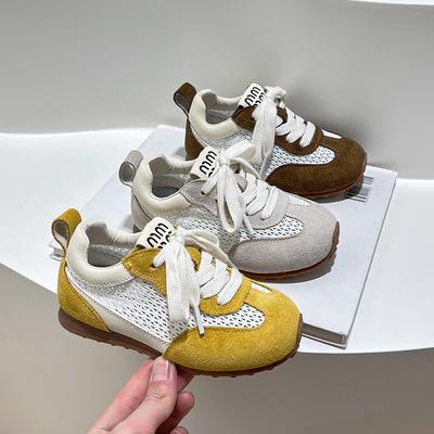 Children's Sports Shoes 2025 Summer New Boys' Shoes Single Mesh Hollow, Light and Breathable Summer Girls' Casual Trendy Shoes