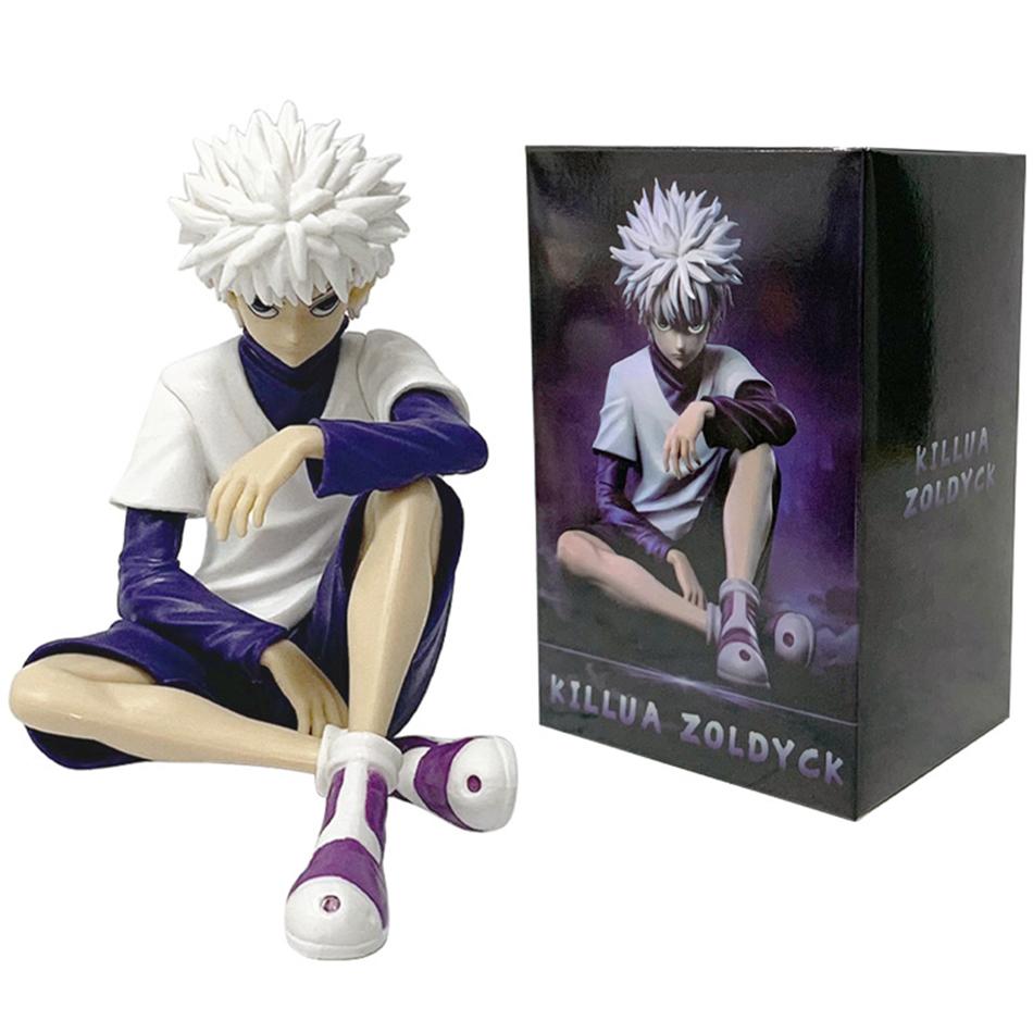 Full Time Hunter Anime Character Sitting Posture Qiben Sitting Posture Xiaojie Handheld Desktop Ornament PVC Trendy Toy Model