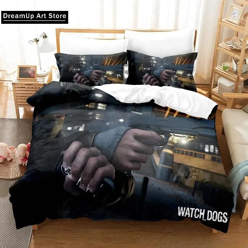 3d Print Game Watch Dogs Bedding Set Cute Quilt Cover Bed Cover With Pillowcase Twin Single Queen King Size Boys Adult Home