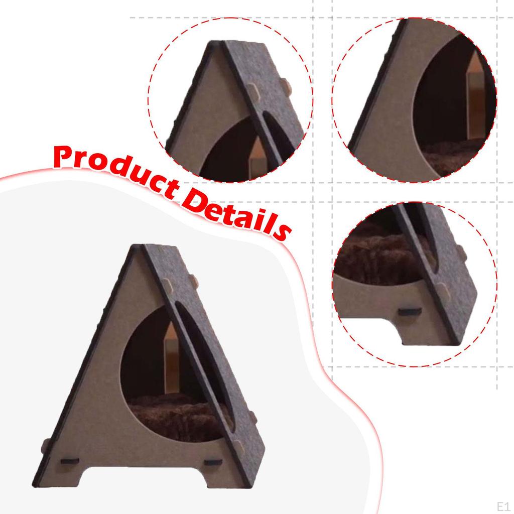 Cat House Hideaway Bed Scratching Pad Sturdy Furniture Protector Grind Claw Pet Tunnel Kitten