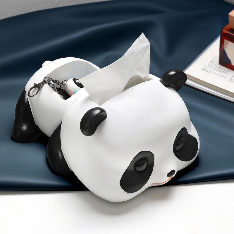 Kreativ Panda Tissuebox & Förvaringsorganisatör för Vardagsrum eller Matbord
