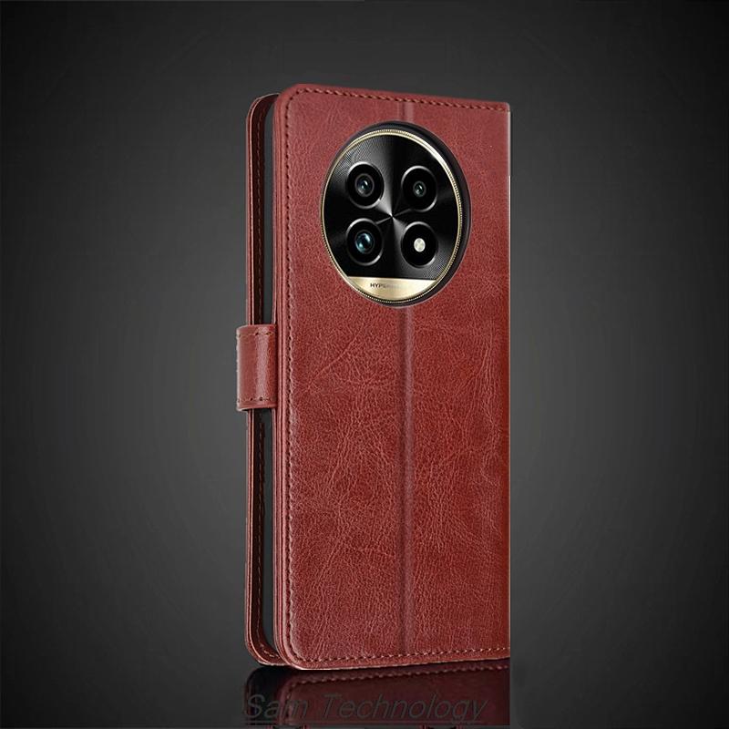 Card Holder Cover Case for OPPO Realme 13 Pro /Realme13 Pro+ Pu Leather Flip Cover Retro Wallet Phone Case Business Fundas Coque