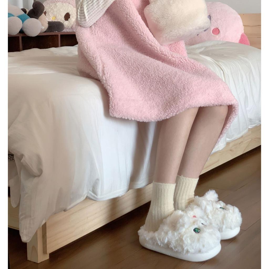 Casual Winter Ladies Girl Heart Home Warm Cotton Slippers Cute Cartoon Soft Bottom Plush Slippers