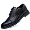 Genuine Leather Mens Dress Shoes Black Formal Social Shoe Male Business Wedding Derby for Man Luxury Italian Work Oxford Loafers