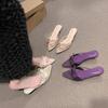 2025 Sommer heißer Verkauf neue französische Feen coole Hausschuhe vielseitige Nischen-Hausschuhe zu Röcken