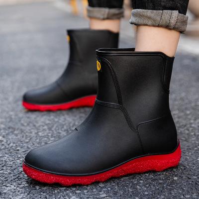 Stivali da Pioggia Antiscivolo da Uomo Moda Uomo Scarpe da Pioggia Stivali da Pioggia con Plateau Marca Impermeabile Scarpe da Cucina 2024 Stivali da Pioggia Slip-on Maschili