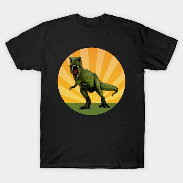 Men Black Print T-shirt T-Rex No-Cut Transfer Paper Print Cotton Tshirt 4XL