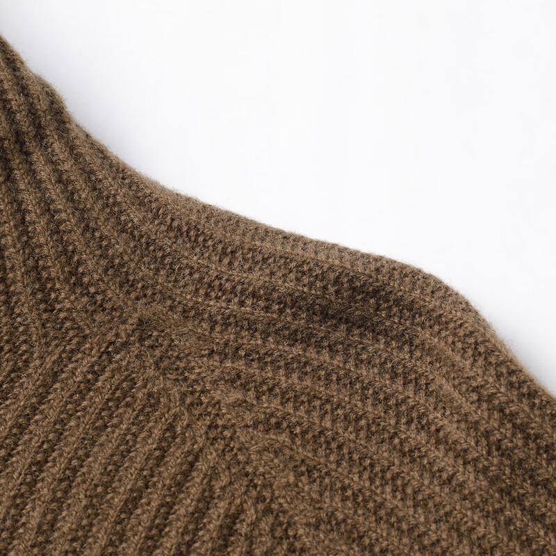 SNOWFLYING Women's 100% Merino Wool Half-Zip Hooded Ribbed Sweater