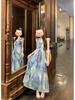 Seaside Resort Style Flutter Sleeve Camisole Dress - Women's Summer 2026 Waist-Cinched Irregular Fairy Dress