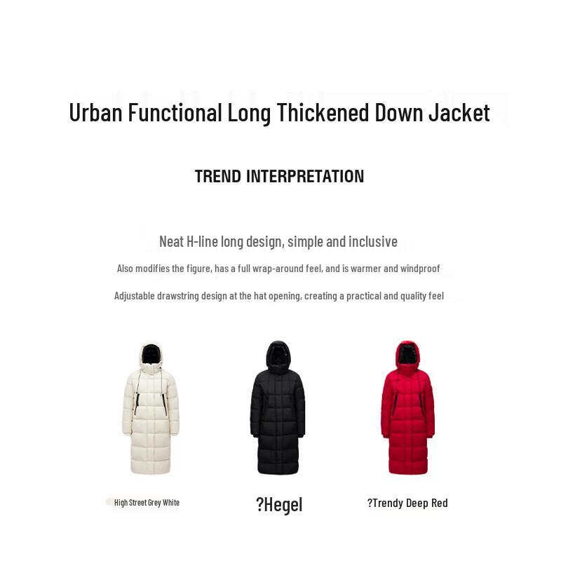 Jinyujie Women's Hooded Long Duck Down Puffer Jacket