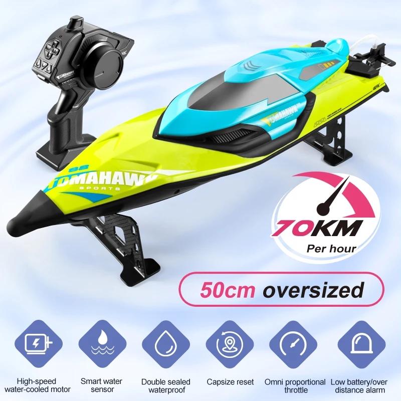 

S2 RC Speedboat Boat 50KM/H High-Power Professional Remote Control High Speed Racing Speedboat Kids Gifts Toys For Boys