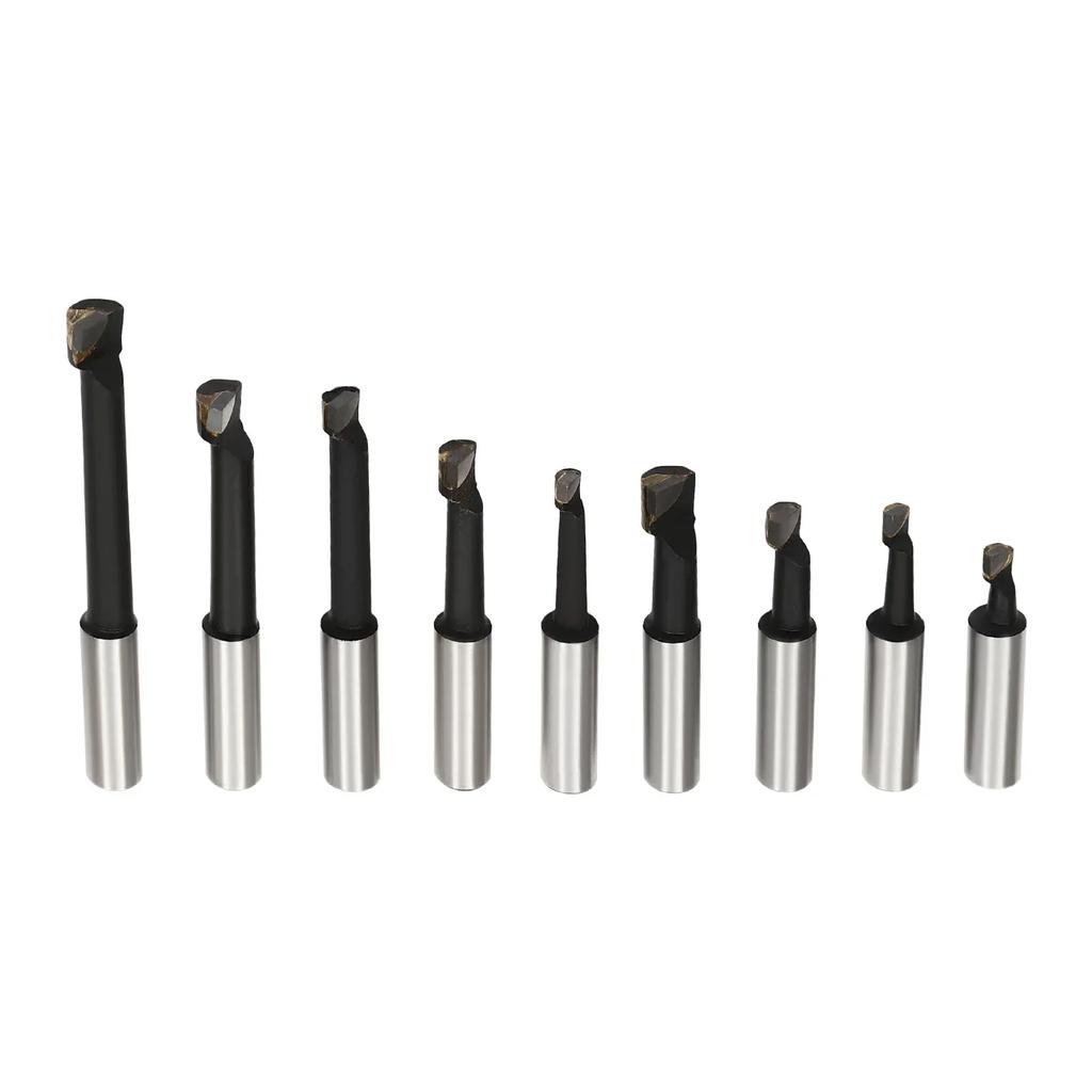 Drill Head Set MK2 M10 Diameter 50 mm Drill Head Set W|9 Pieces Boring Rods & Storage Box F1-12 50 mm for Milling Machine Drills