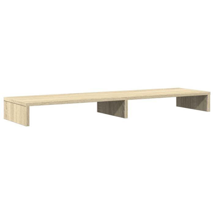 VidaXL Support de moniteur chêne sonoma 100x27x10 cm bois d'ingénierie, support de moniteur pour bureau, étagère de 854654
