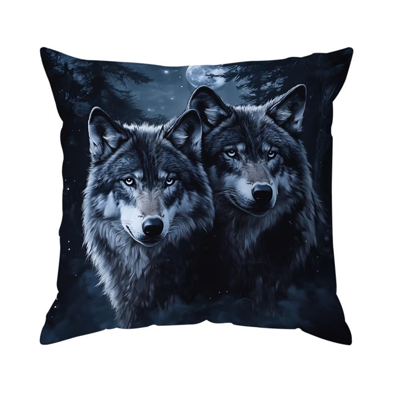 

Король-волк зимой Наволочка с принтом Накидка Подушка Чехол для подушки Печать Наволочка для подушки Спальня Офис Автомобильные принадлежности 16x16Inch