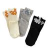Mischievous Cat Socks: Cute, Abstract, Mid-Calf Korean Style for Kids & Couples