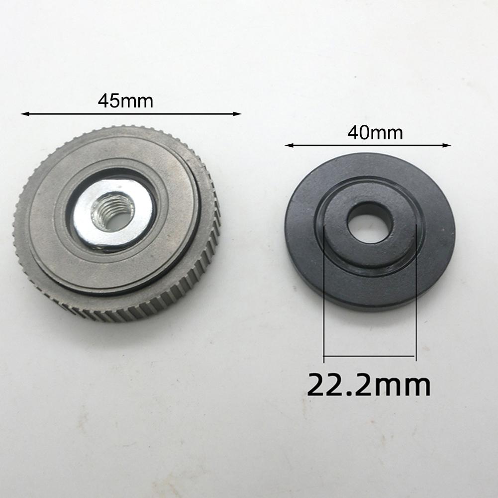 2pcs/set For M10 Quick Release Grinder Pressing Plate Angle Grinder Flange Nut Set Inner Outer Flange Nut For M10 Shaft.