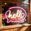 Hello Neon Led Sign Shop Bar Restaurant Hotel KTV Decor Light Neon Bedroom Wall Kitchen Personalized Night Light Home Decor USB