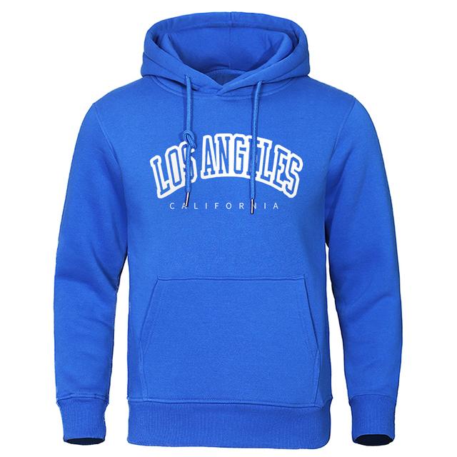 Los Angeles, Kalifornie Usa City Letter Mikiny Muži Ležérní Hip Hop Streetwear Crewneck Fleecová mikina Pulovr Hoody Pánské