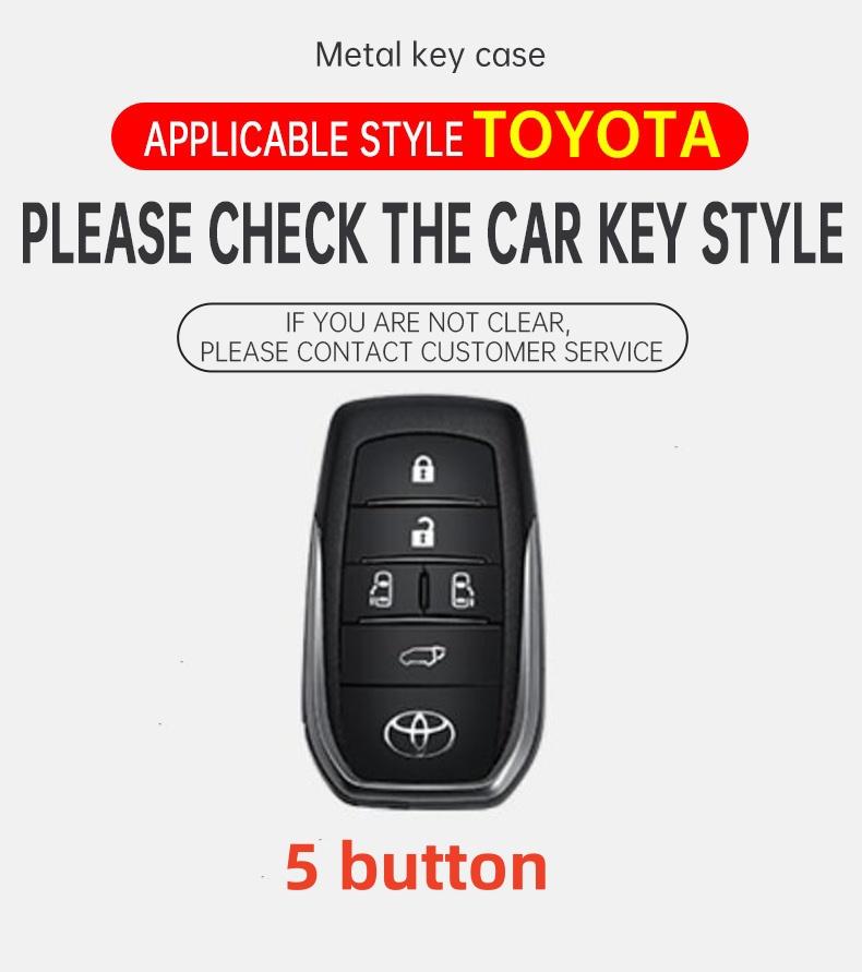 Zinc Alloy Leather Car Remote Key Case Cover Shell For Toyota C HR CHR Prius RAV 4 Camry Corolla 2017 2018 2020 2021 Accessories