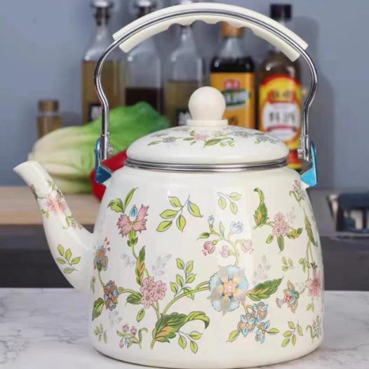 Enamel teapot Enamel enamel pot Kettle Boiling flower tea Induction cooker Universal