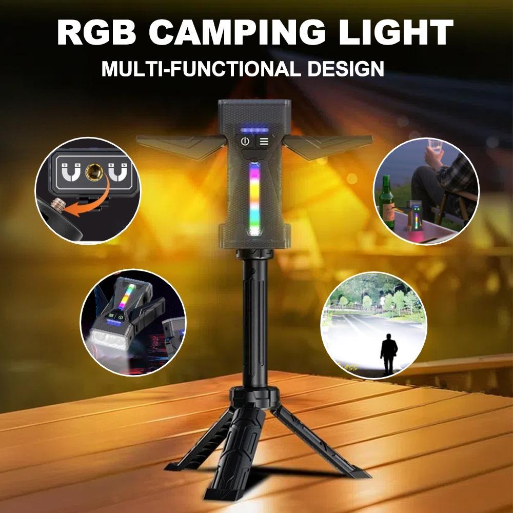 Rechargeable EDC Flashlight with RGB Side Light Super Bright Pocket Flashlight Waterproof for Everyday Carry/Camping/Emergencies