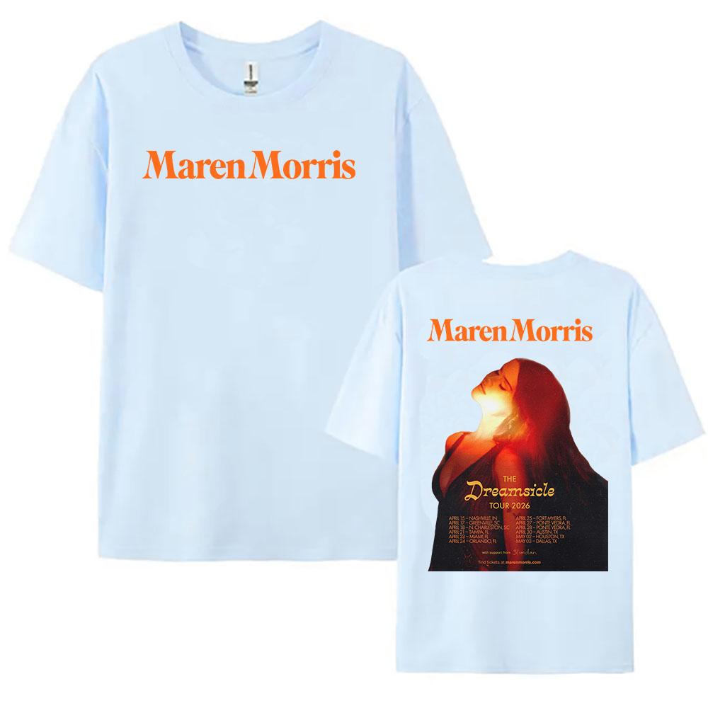 Maren Morris THE Dreamsicle TOUR 2026 Tričko Bavlněné Trička s Krátkým Rukávem Streetwear Neformální Zpěvák Grafický Potisk Oblečení