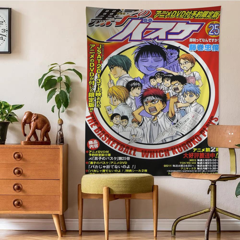 Arazzo da Parete Grande Stampato Anime Giapponese Kuroko No Basket Decorazione Murale Buddha Indiano Decorazione Artistica Stregoneria Bohemien Hippie