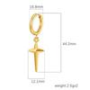 Cold Wind Cross Plain Ring Earrings Niche Simple High-end Earrings Retro Neutral Wind Couple Accessories
