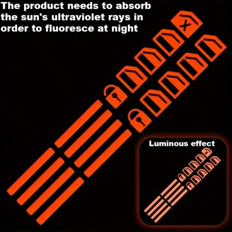 

1Set Car Window Button Luminous Stickers Car Fluorescent Car Stickers Self-Adhesive Night Visibility Stickers Car Window Door Switch Fluorescent Orange Red разноцветный