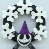 Flower Wreath Holiday Hanging Decorations for Halloween Felt Cloth Pumpkin Skull Fun Decoration for Home Party Atmosphere Props
