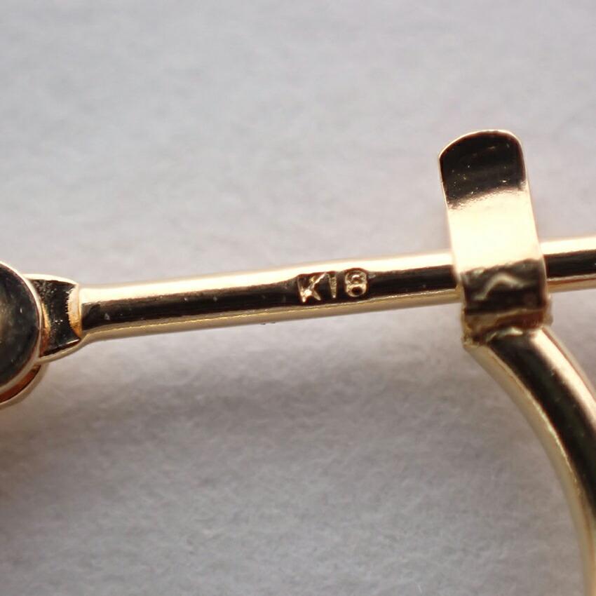[Used] K18 Hoop Earrings/g513-61