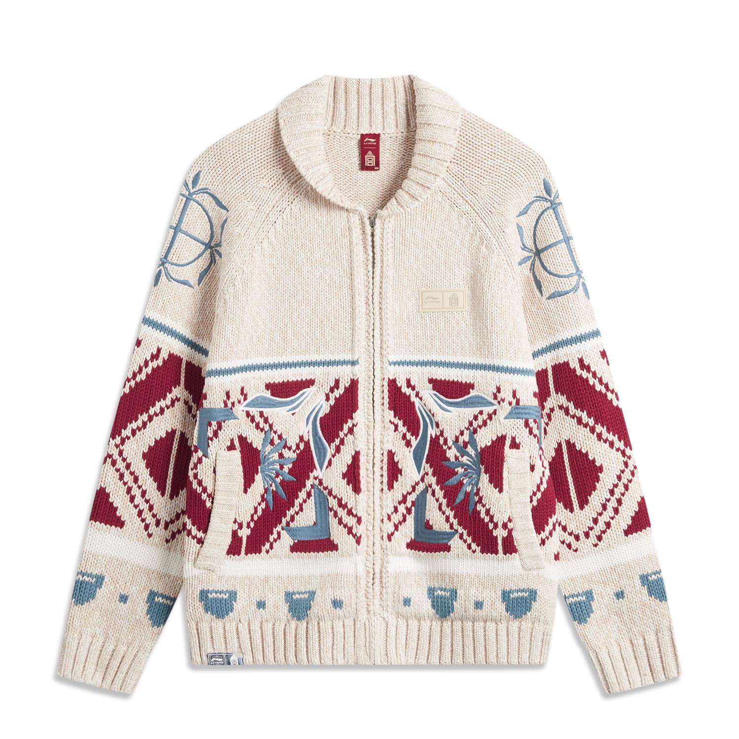 Li Ning x GUGONG,LIANMINGKUAN Rijin Doujin Collection Sweater Unisex Khaki AMBV323-1 M