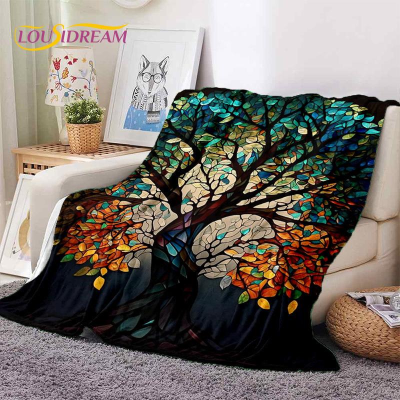Tree of Life Nature Viking Yggdrasil Norse Soft Flannel Blankets,Throw Blanket Comfortable Blanket for Picnic Beds Home Bedroom