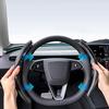 For Tesla Model 3/Y Highland Juniper Steering Wheel Cover Carbon Fiber Leather Anti-Fur Sport Steering Wheel Car Accessories