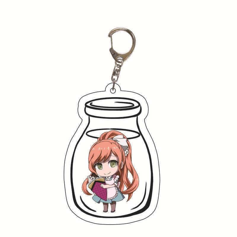 Danganronpa Monokuma, Makoto Naegi & Junko Enoshima Acrylic Keychain Charm Figure