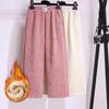 Winter Children's Corduroy Straight Leg Casual Pants Girls Thick Warm Pant Kids Casual Trousers