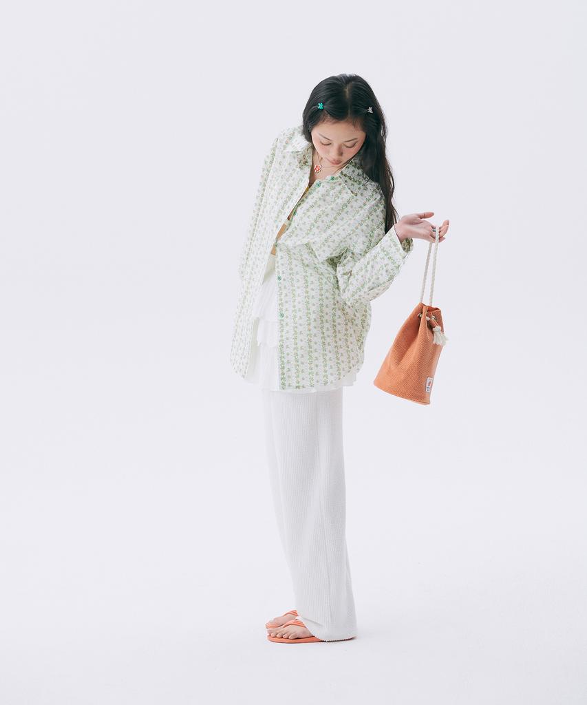 JUNEJUNE SPACE Frill Banding Pants_White