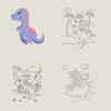 Painting Children's Coloring Books Montessori Mermaid Graffiti Book Dinosaur Drawing Book  Toddler