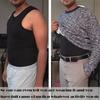 Herren Schlankheitskorsett Weste Rundhals Ärmellos Doppellagig Bauchkontrolle Shapewear Top Reißverschlussleiste Bodyformer Dreiknöpfiges Oberteil