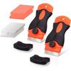 Lot 2 Ceramic Hob Scrapers AIMOONSA +10 Metal Blades +10 Plastic Scrapers - Orange